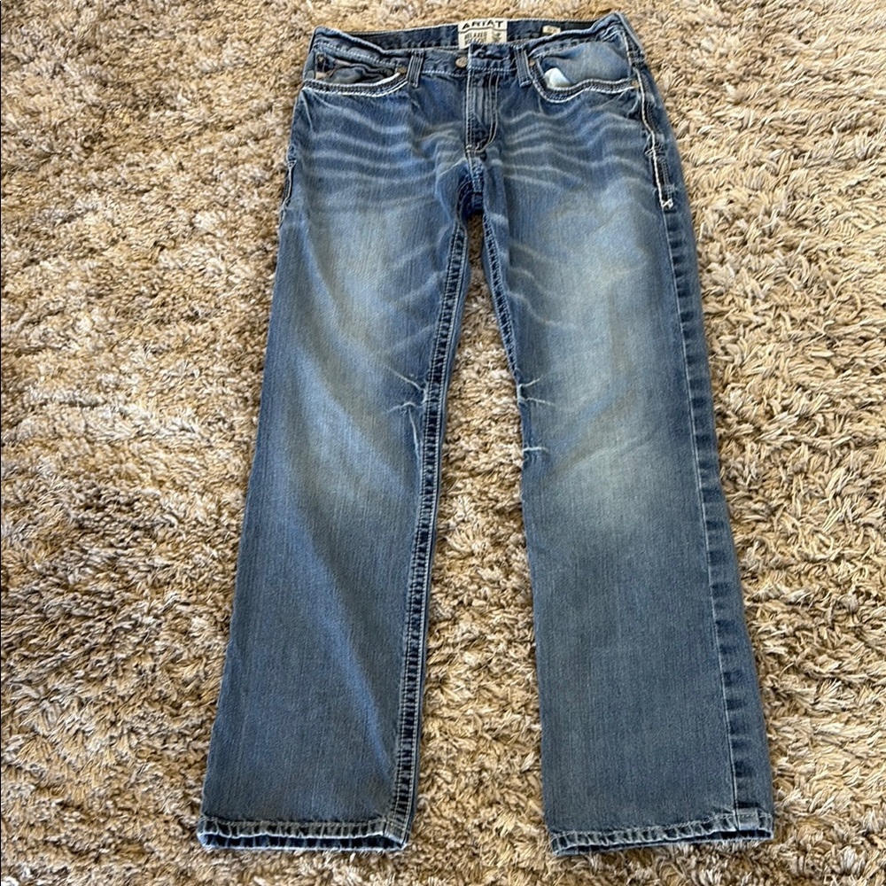Ariat M4 Relaxed Boot 33/34 Men's Blue Jeans